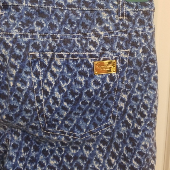 MK blue and white water tie dye jeans - Picture 6 of 6